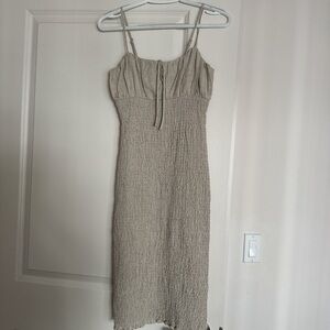 J. Crew Taupe Midi Dress